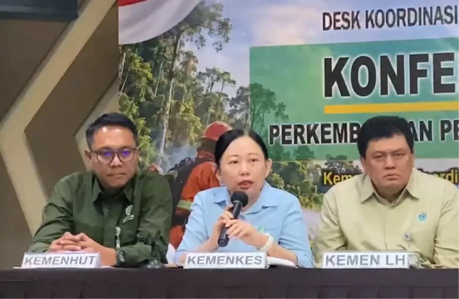 Konferensi Pers Kemenkes Karhutla