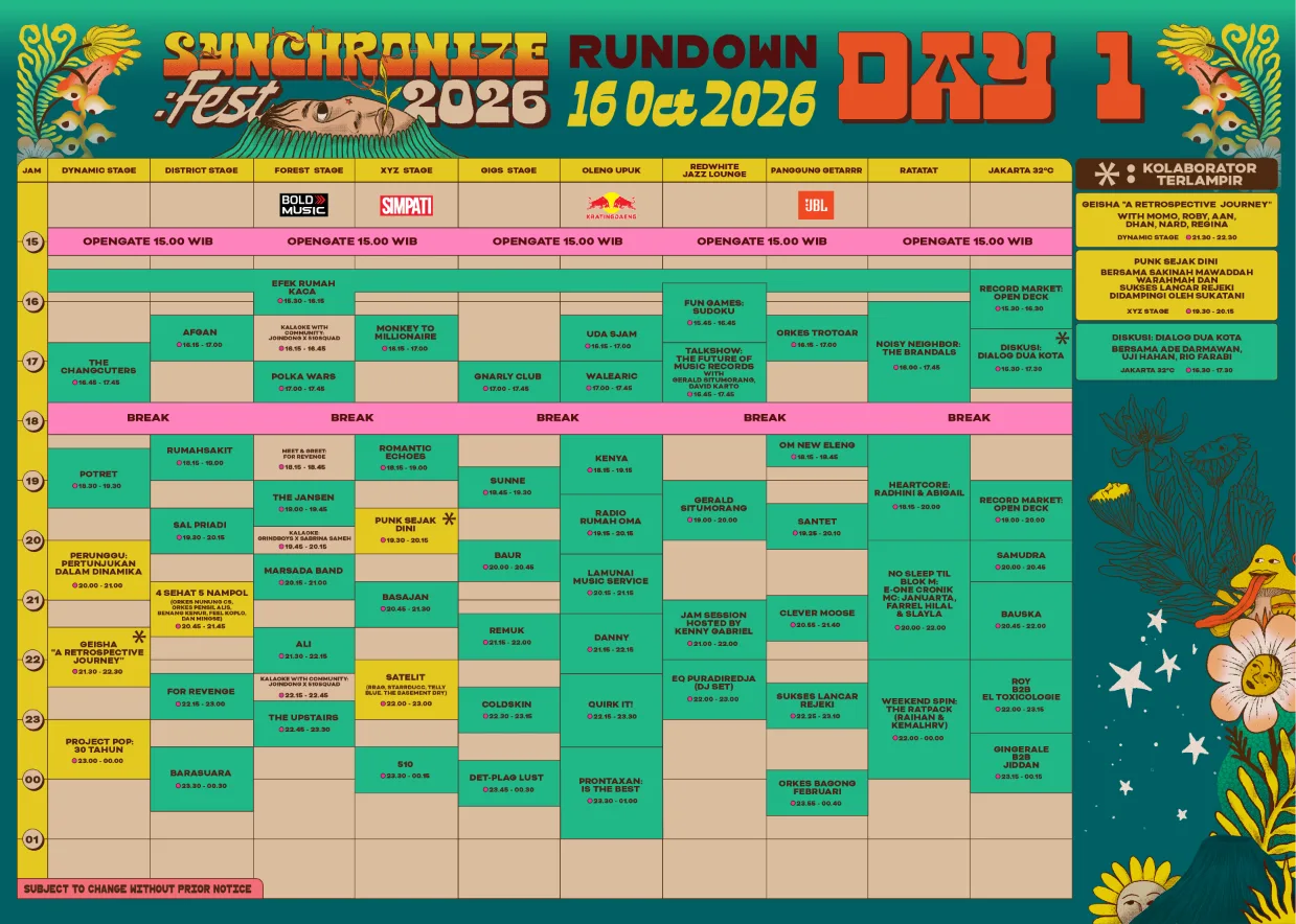 Ilustrasi penonton festival musik