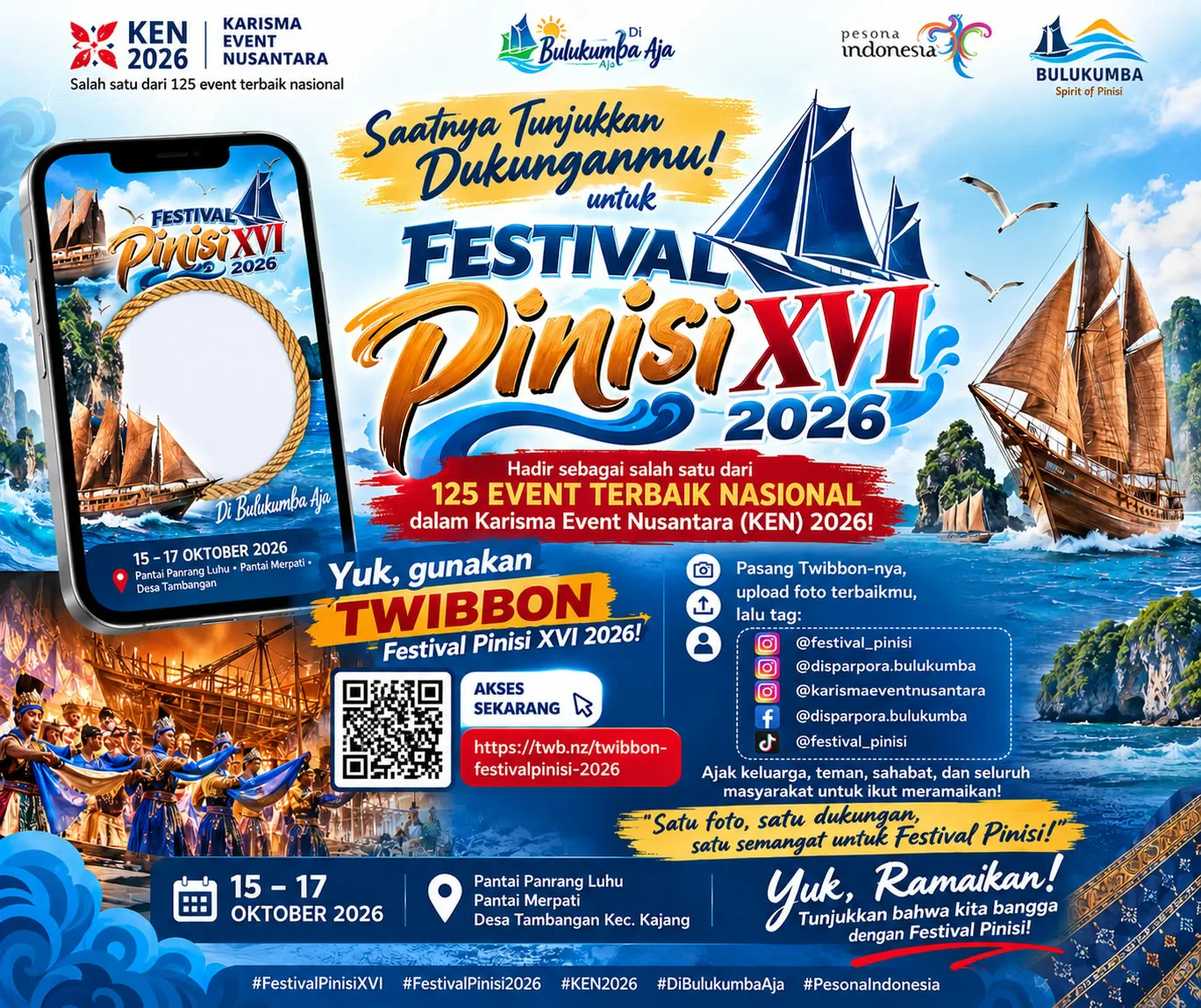 Ilustrasi Poster Festival Pinisi
