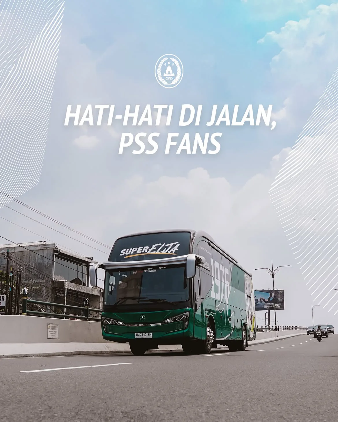 Ilustrasi bus fans pss sleman