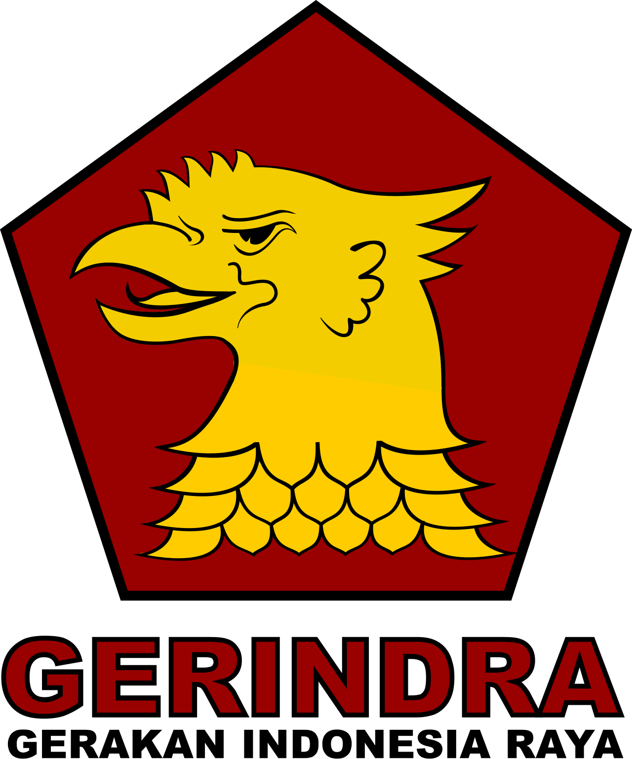 Ilustrasi grafik partai gerindra
